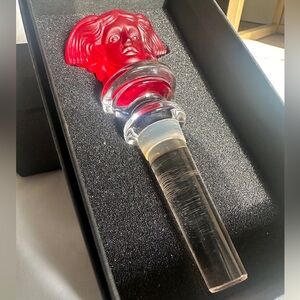 Versace Red and Clear Wine Stopper